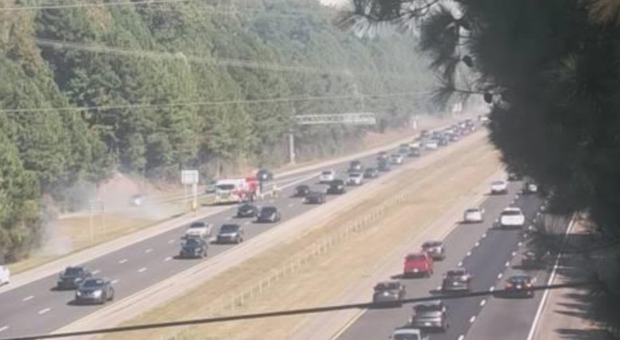 Urgent: I-540 Brush Fires Halt Traffic Near Leesville Road